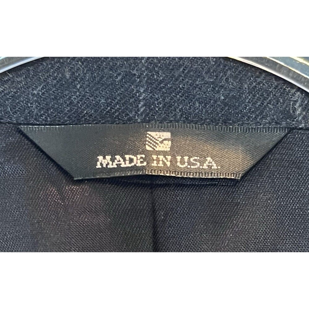 VTG Polo University Ralph Lauren Pin Striped Wool Blazer Mens 46? Gray Preppy - Picture 8 of 11